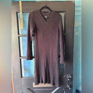 GAP Maternity Black Ribbed Long Sleeve Dress